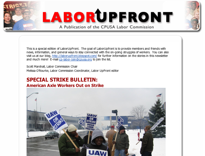 Labor Upfront – Strike Alert!
