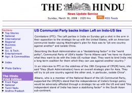 US Communist Party backs Indian Left on Indo-US ties