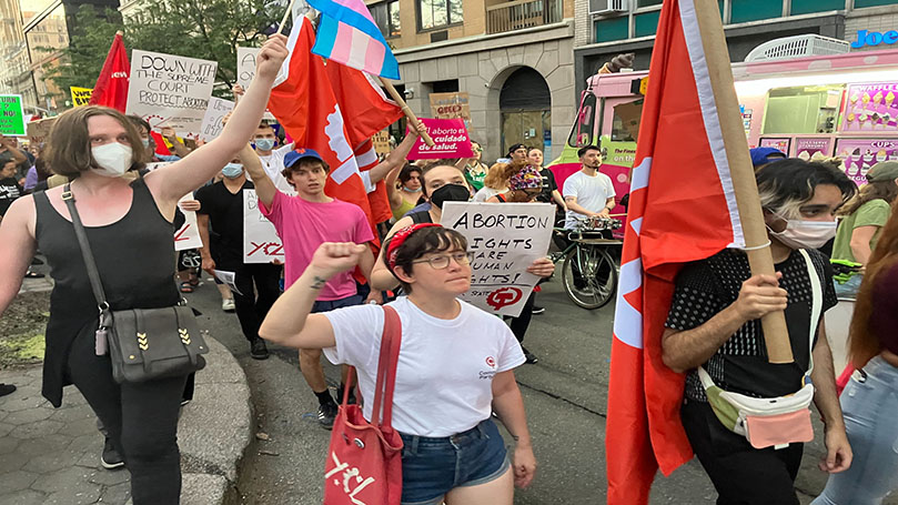 CPUSA and YCL march for abortion rights and LGBTQ equality