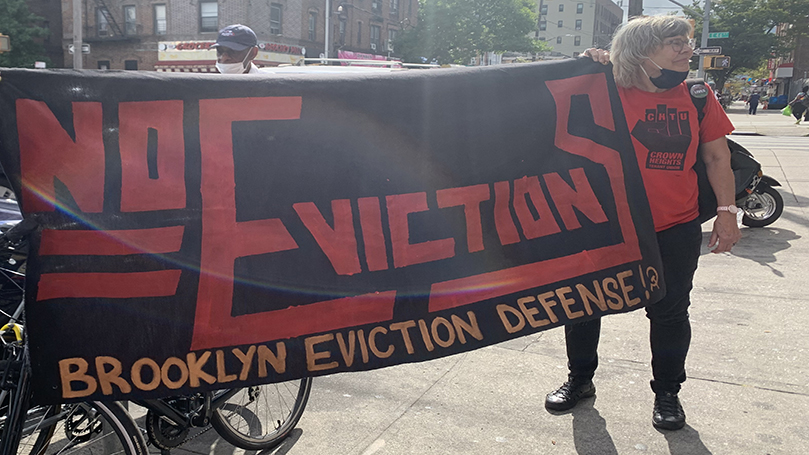 Brooklyn CPUSA and YCL rally for a tenant’s rights