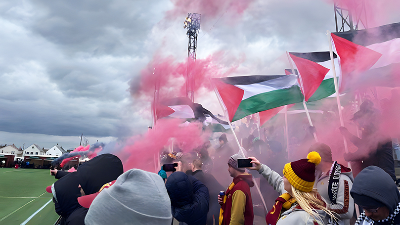 Detroit CP members and soccer fans show solidarity with Palestine